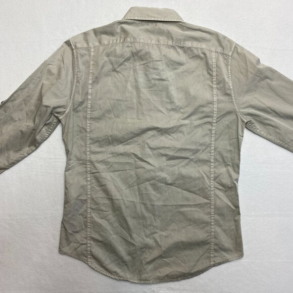 John Varvatos Shirt Mens M Gray Long Sleeve Button Up - Picture 8 of 10